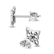 Celtic Sterling Silver Stud Earrings, ep269